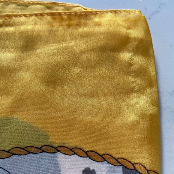 Ocean Themed 70" x 37" Silk Viscose Scarf/Wrap Made in P.R.C. Multi Color Sz OS - Picture 10 of 12